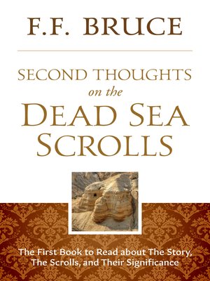 cover image of Second Thoughts on the Dead Sea Scrolls